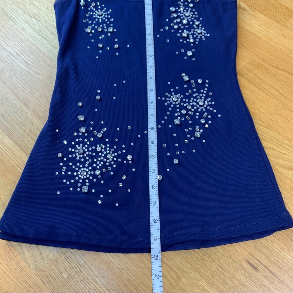 S INC New Navy Rhinestone Tank Top - Picture 9 of 10